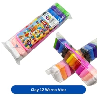 Mainan Anak Clay 12 Warna Vtec